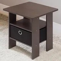 Andrey Single Drawer End Table - Black