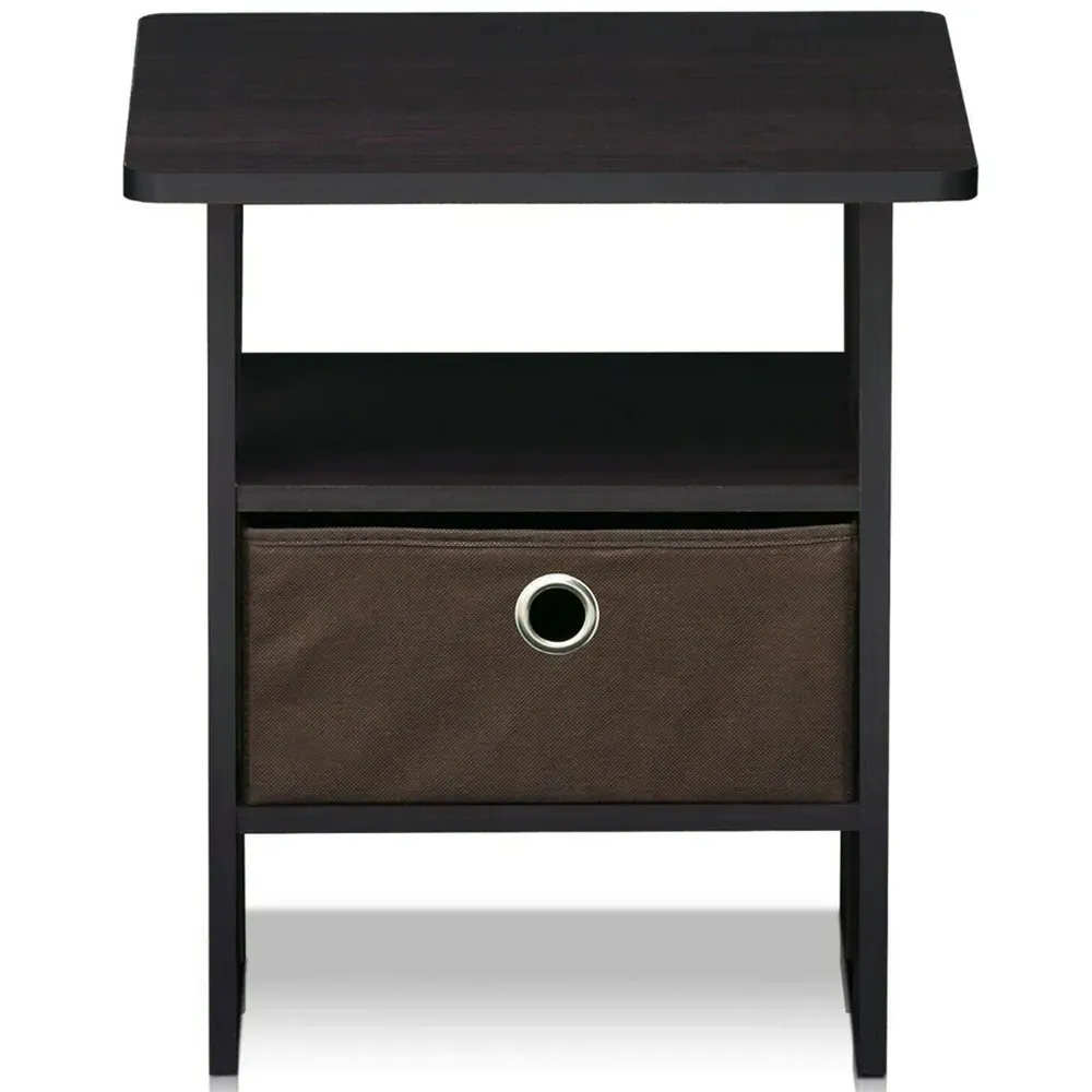 Andrey Single Drawer End Table - Brown, Dark Walnut