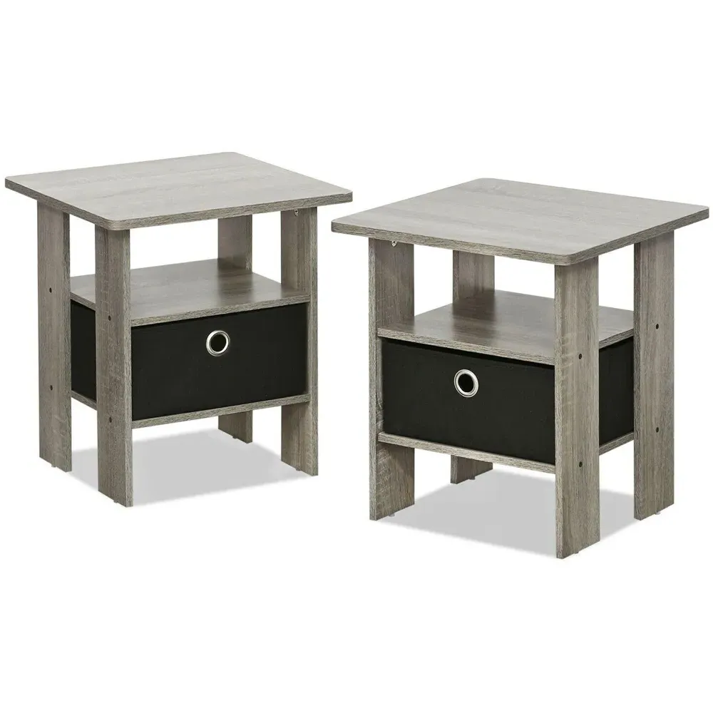 Andrey Single Drawer End Table - French Oak Grey