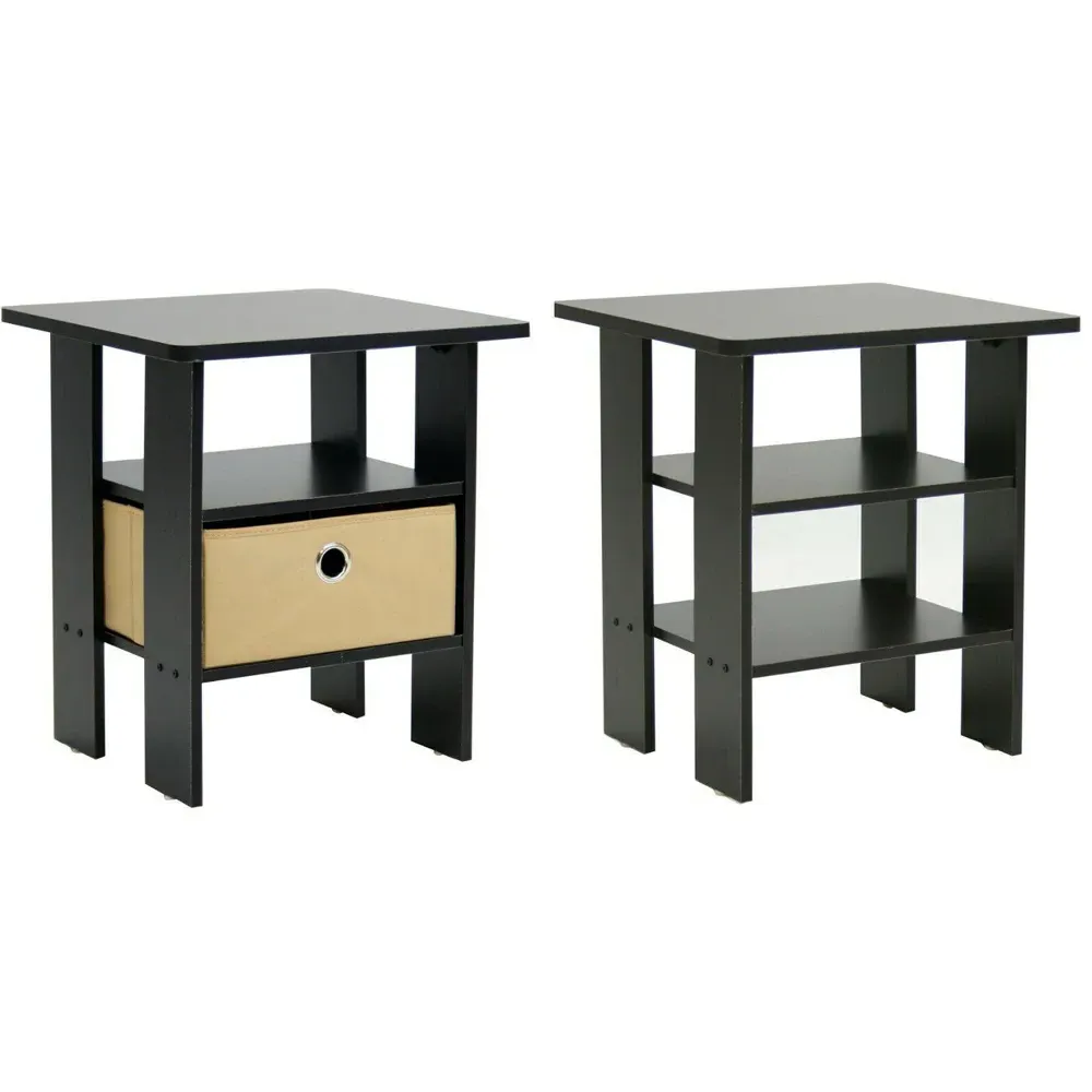 Andrey Single Drawer End Table Set of 2 - Brown