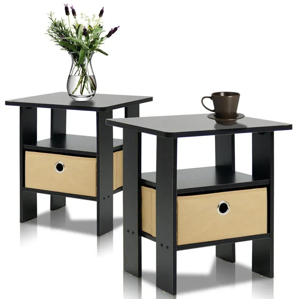 Andrey Single Drawer End Table Set of 2 - Brown