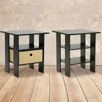 Andrey Single Drawer End Table Set of 2 - Brown