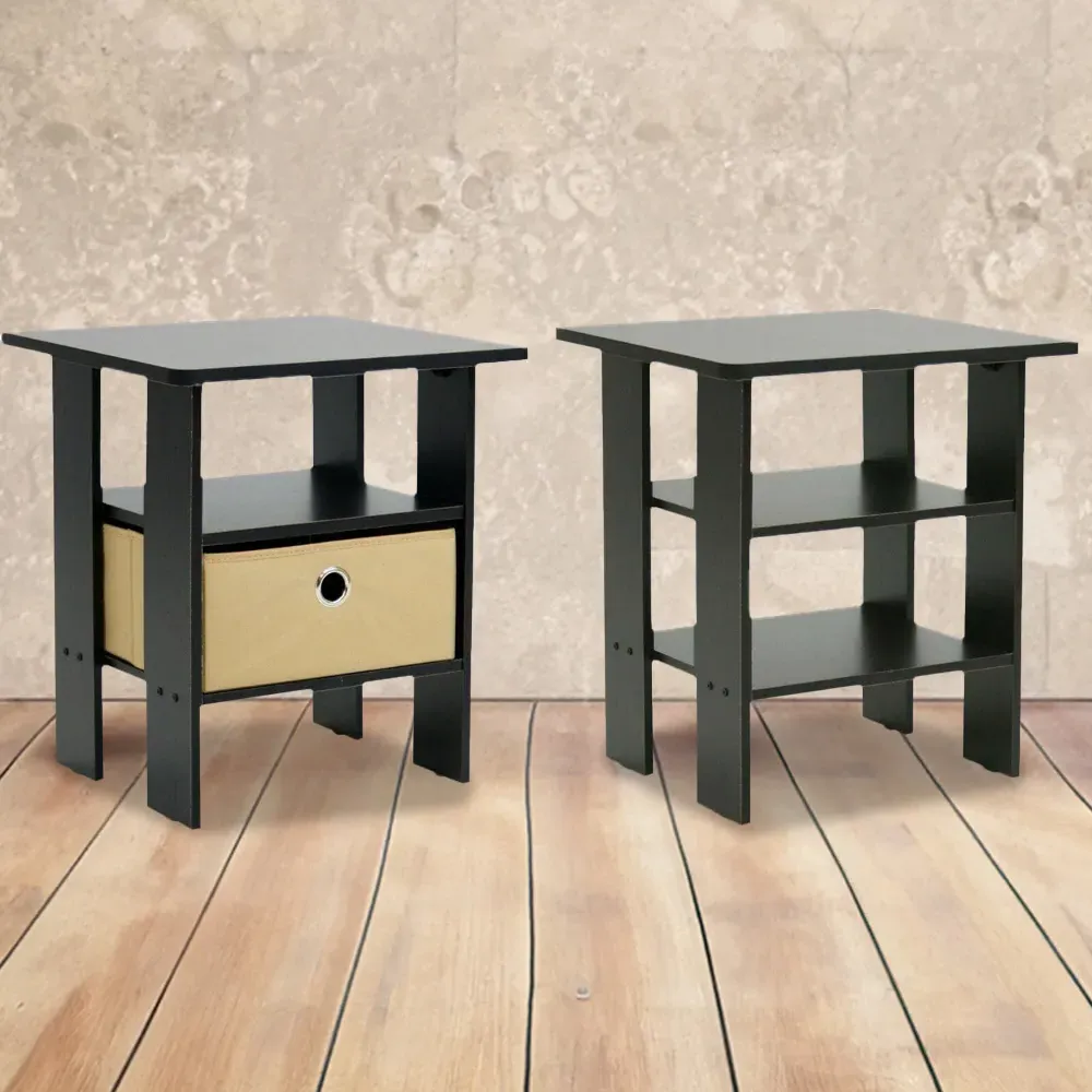 Andrey Single Drawer End Table Set of 2 - Brown