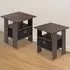 Andrey Single Drawer End Table Set of 2 - Dark Brown