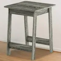 Beginning End Table - Grey, Particle Board