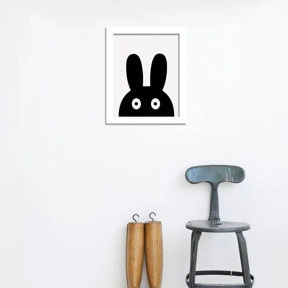 Black Rabbit Canvas Art Print - Multi