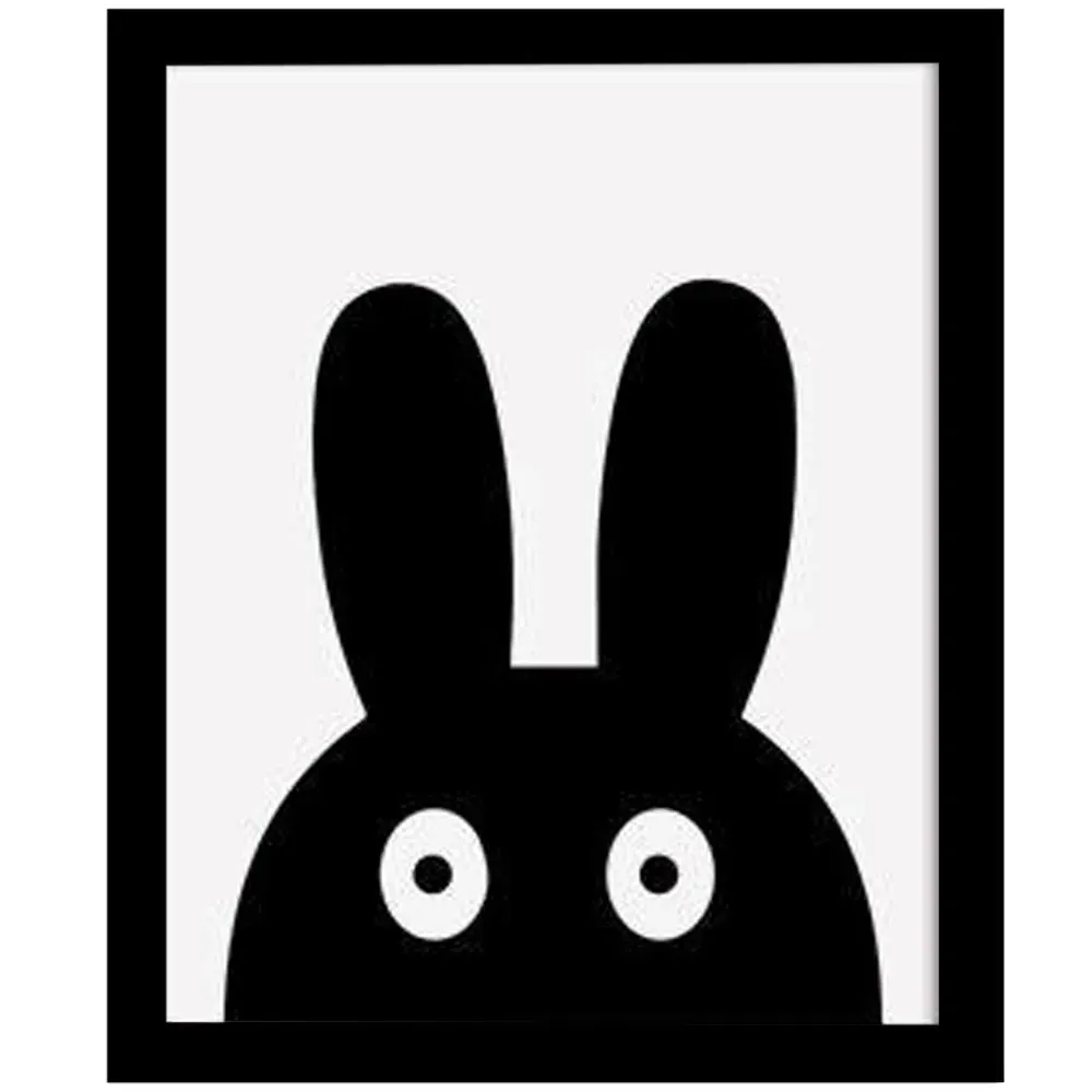 Black Rabbit Canvas Art Print - Multi