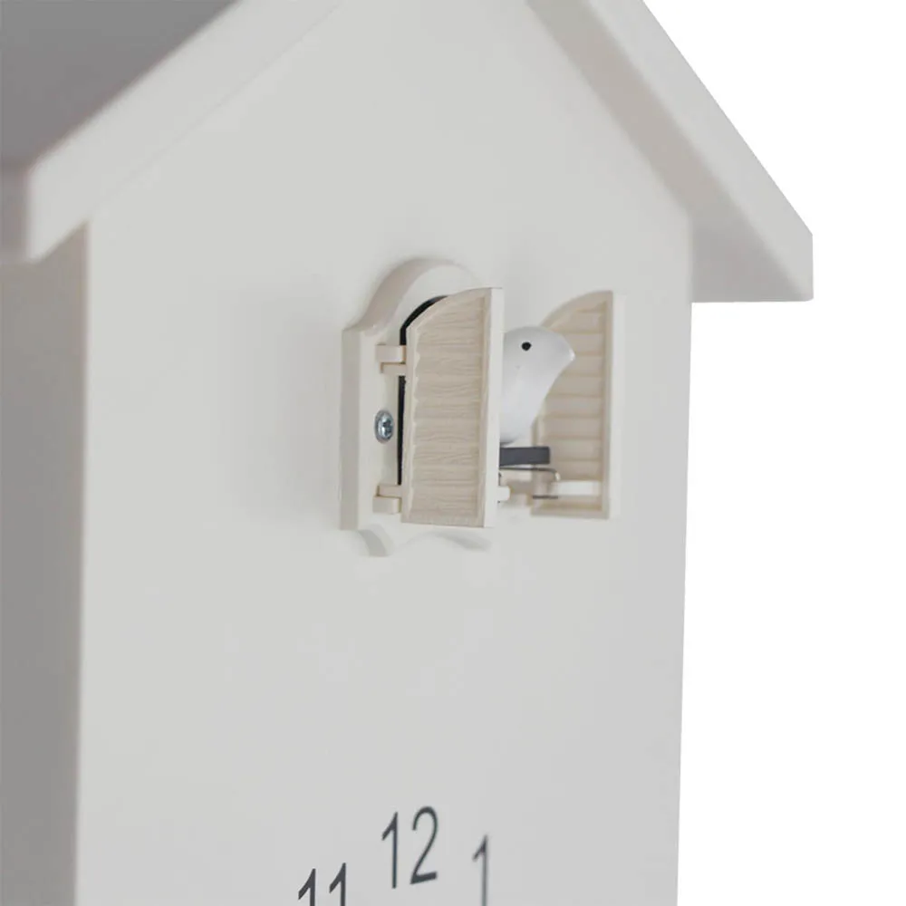 Cuckoo Window Clock - White