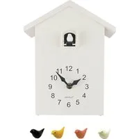 Cuckoo Window Clock - White