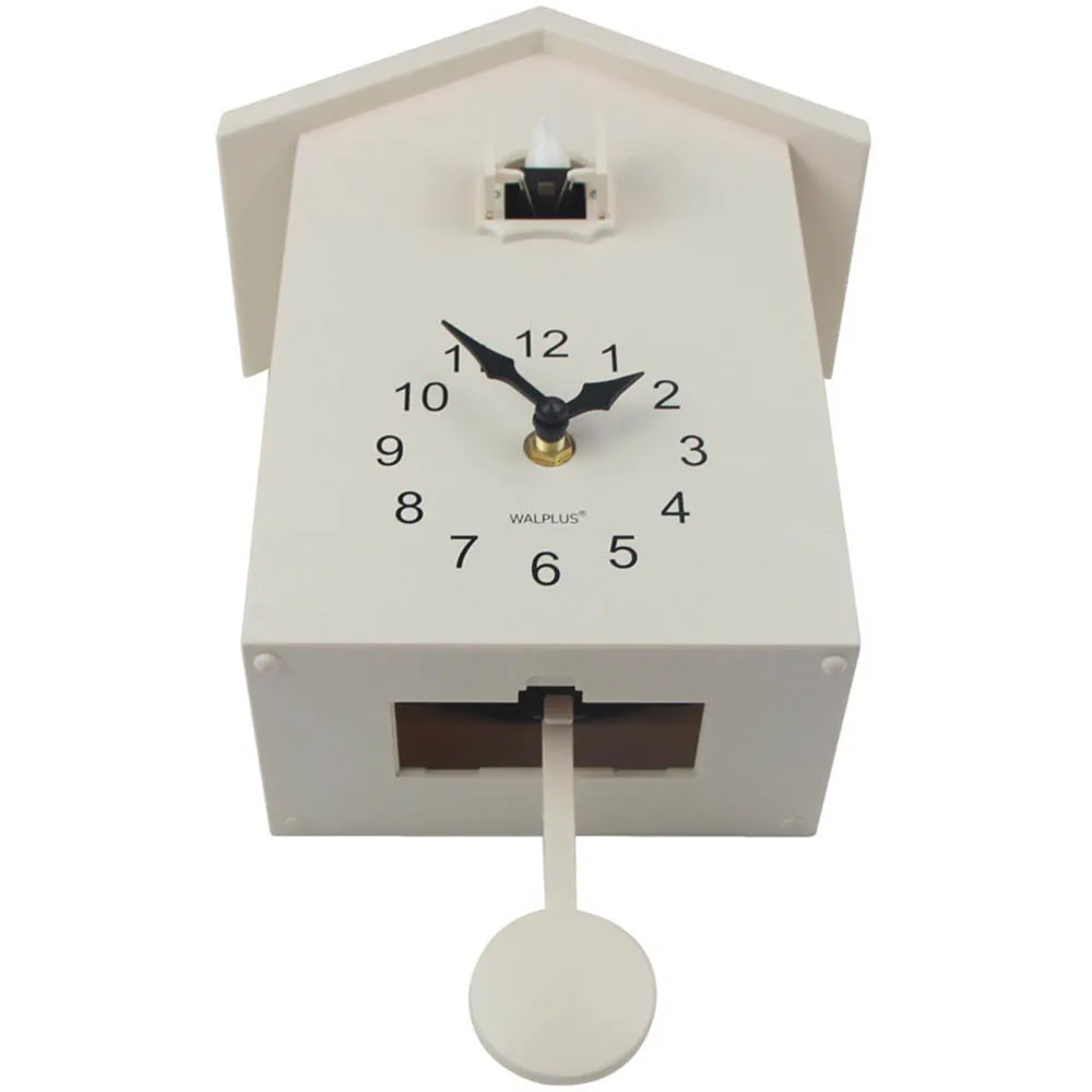Cuckoo Window Clock with Removable Pendulum - White