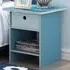 Dario Single Drawer End Table with Shelf - Blue