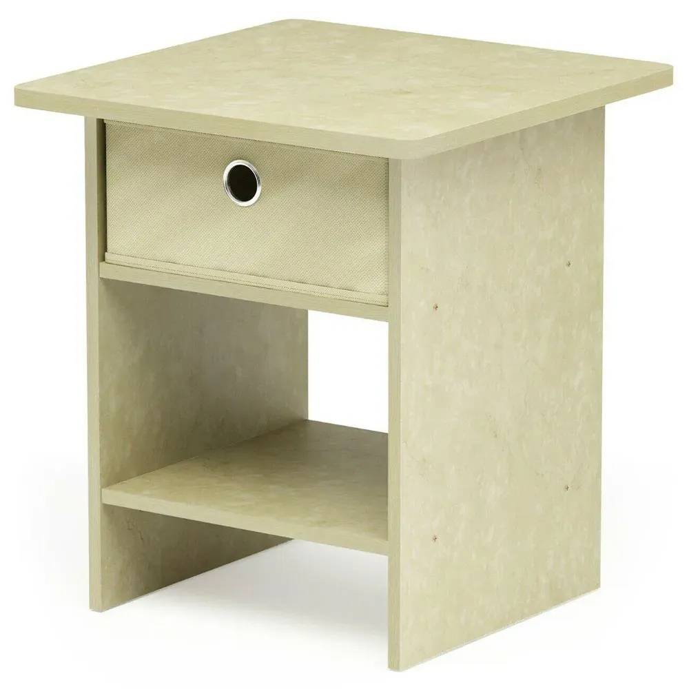 Dario Single Drawer End Table with Shelf - Brown