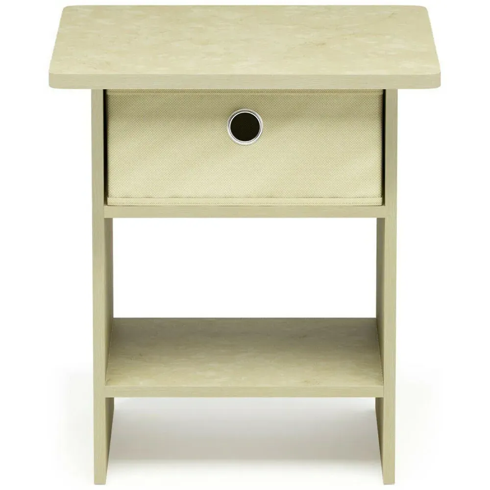 Dario Single Drawer End Table with Shelf - Brown