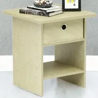 Dario Single Drawer End Table with Shelf - Brown