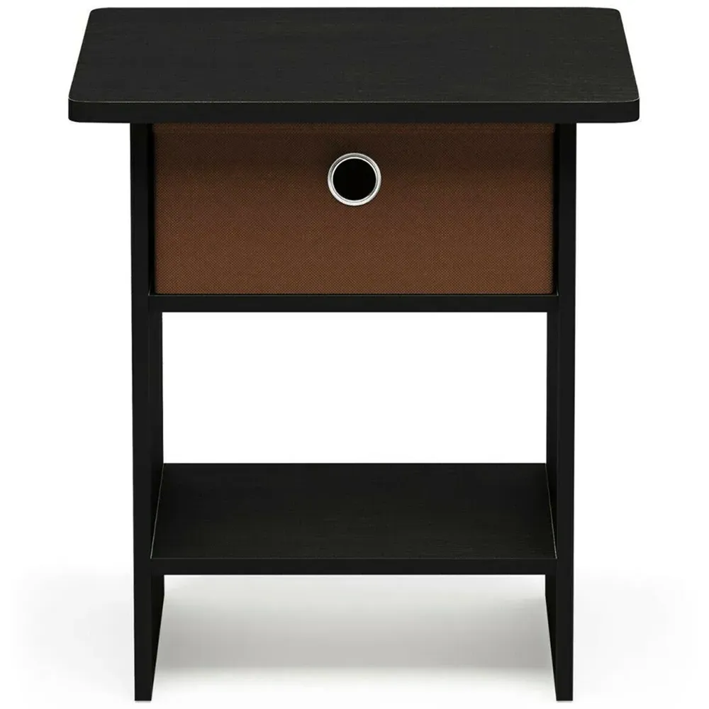 Dario Single Drawer End Table with Shelf - Brown