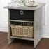 Dario Single Drawer End Table with Shelf - Grey, French Oak