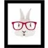 Framed Rabbit Canvas Art Print - Multi