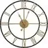 Gold Roman Numeral Round Wall Clock 43cm - Gold, Metal