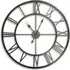Grey Roman Numeral Round Wall Clock 76cm - Grey, Iron