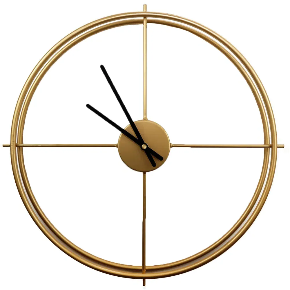 Larrys Round Wall Clock 50cm - Gold image