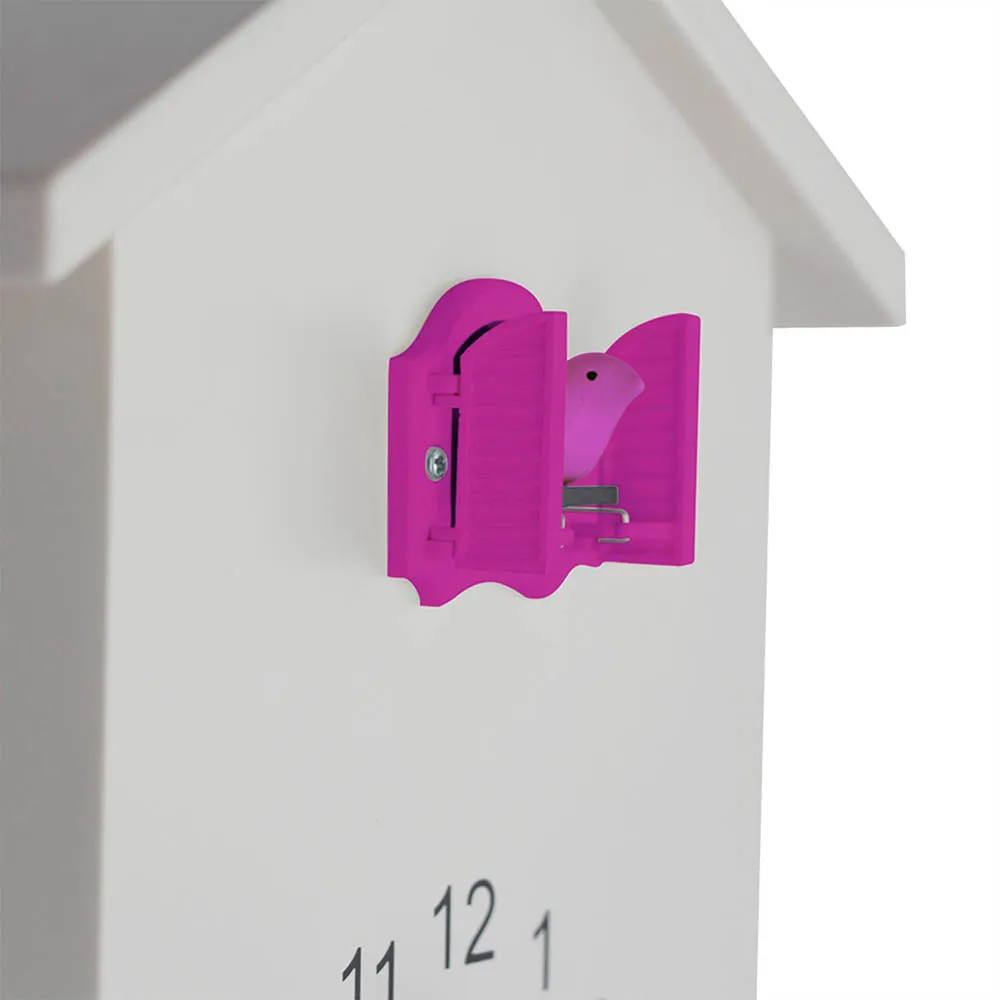 Pink Cuckoo Window Clock 25cm - Multi