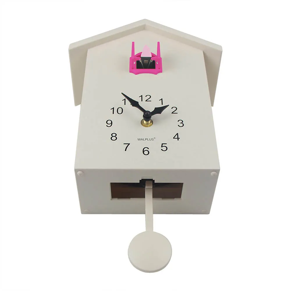 Pink Cuckoo Window Clock with Removable Pendulum 25cm - Pink