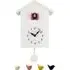 Pink Cuckoo Window Clock with Removable Pendulum 25cm - Pink