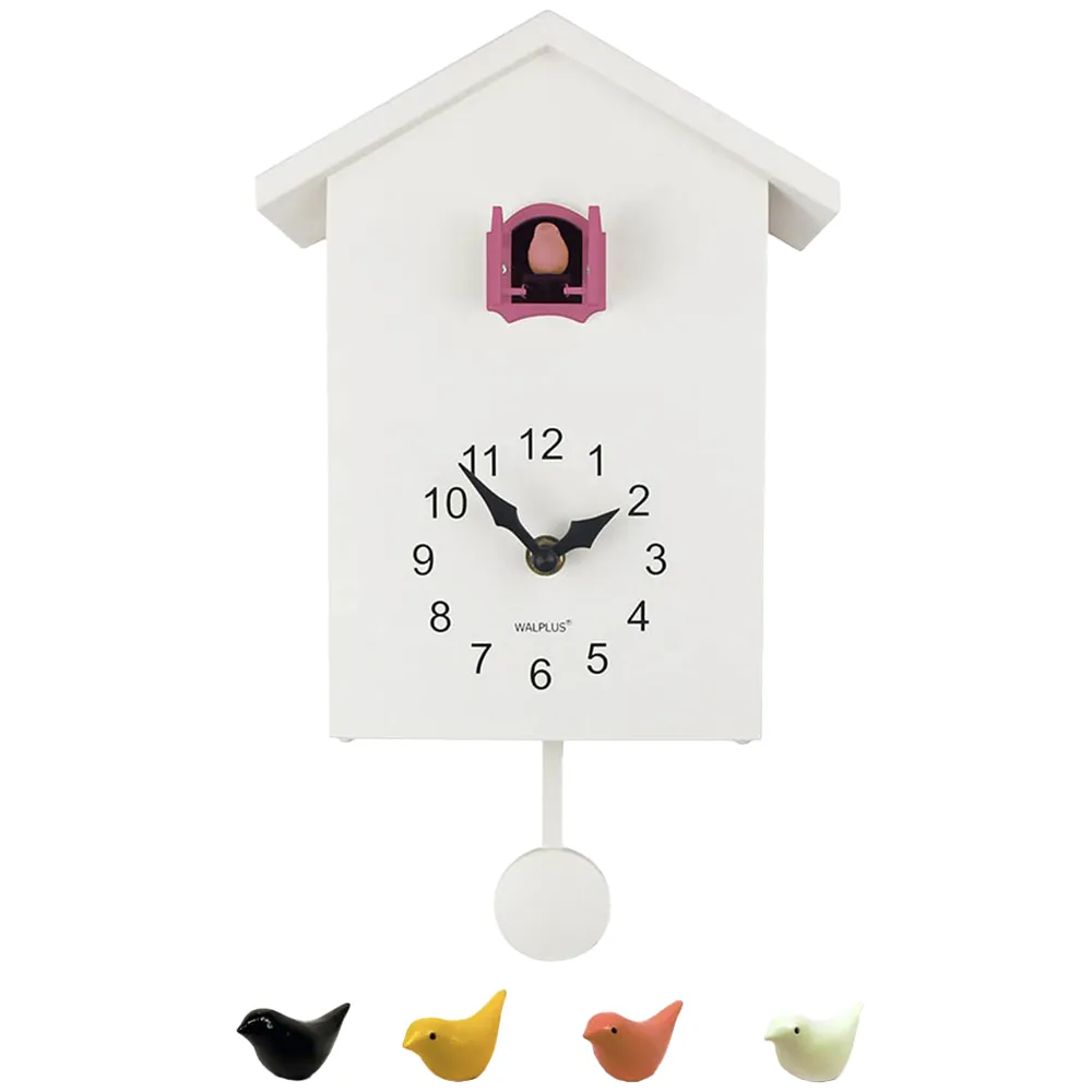 Pink Cuckoo Window Clock with Removable Pendulum 25cm - Pink