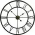 Round Wall Clock with Roman Numerals - Black