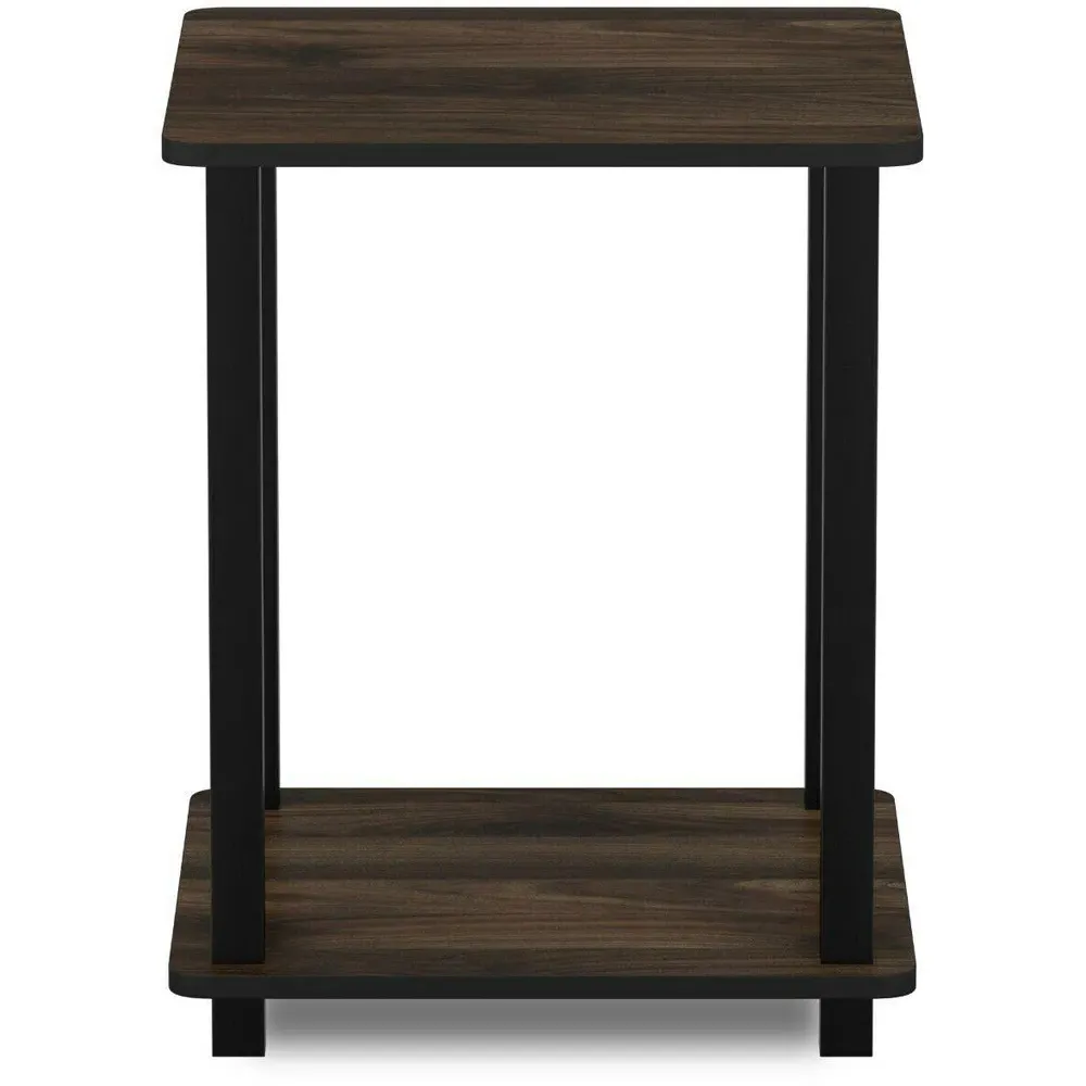 Simplistic Columbia End Table Set of 2 - Black, Walnut