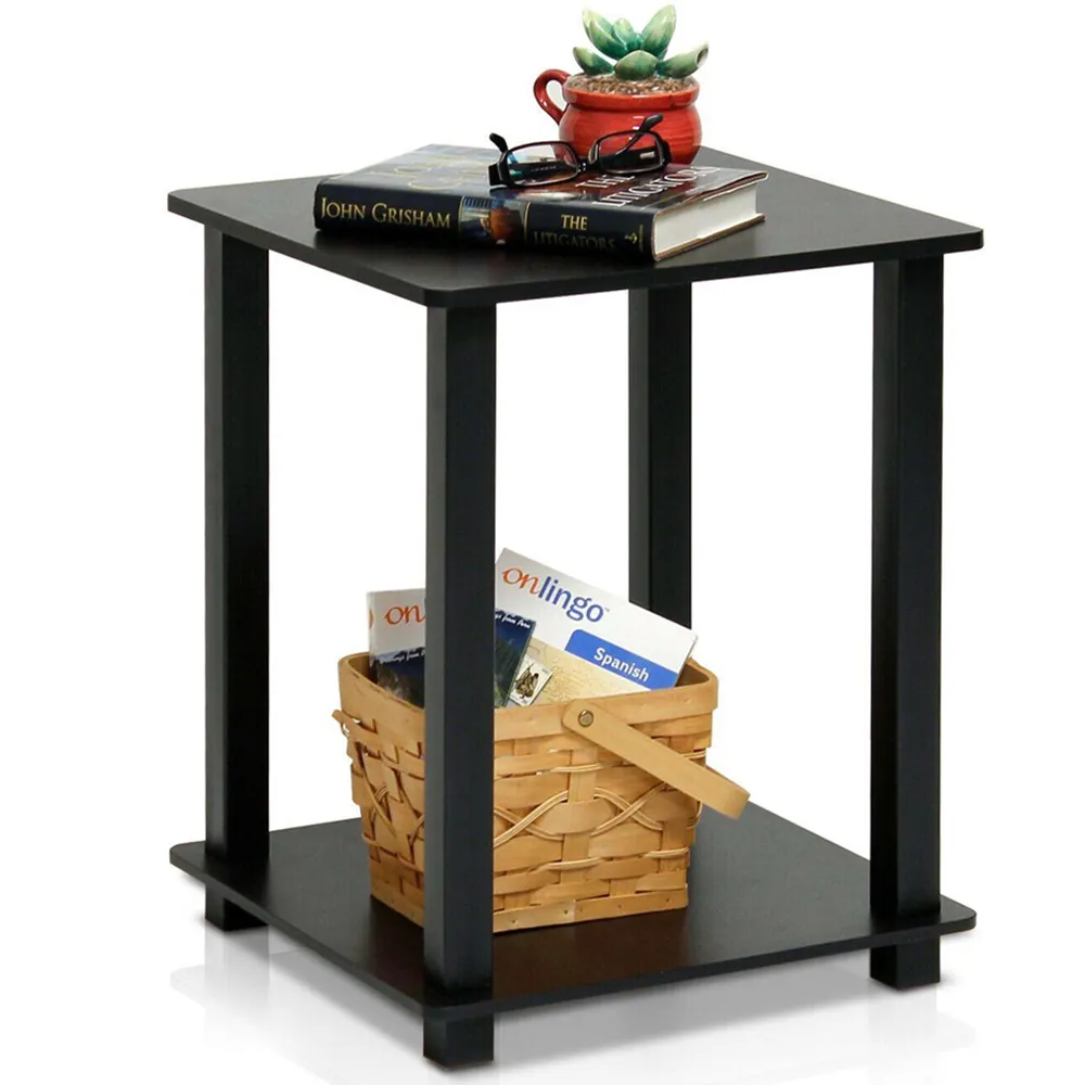 Simplistic End Table Set of 2 - Black, Espresso