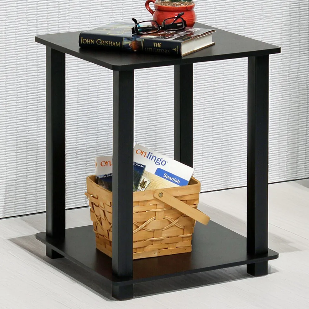 Simplistic End Table Set of 2 - Black, Espresso
