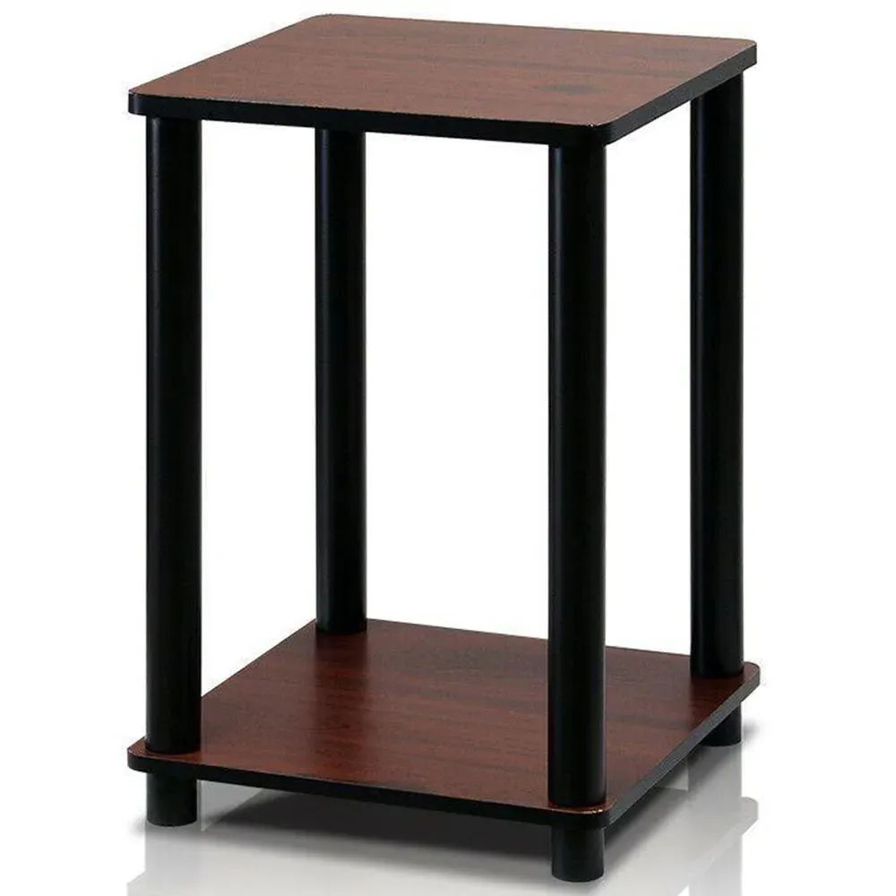 Single Shelf Turn-N-Tube End Table - Dark Cherry, Wood