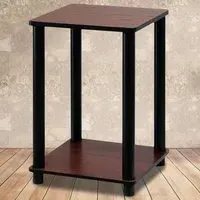 Single Shelf Turn-N-Tube End Table - Dark Cherry, Wood
