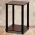 Single Shelf Turn-N-Tube End Table - Dark Cherry, Wood