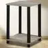 Single Shelf Turn-N-Tube Haydn End Table - Grey, French Oak