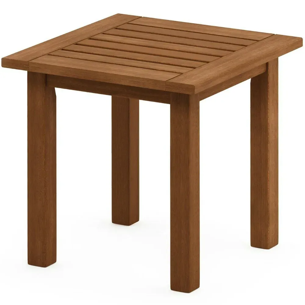 Tioman Natural Hardwood End Table - Brown