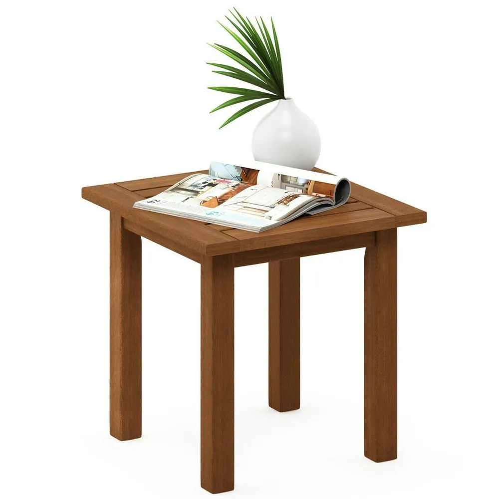 Tioman Natural Hardwood End Table - Brown