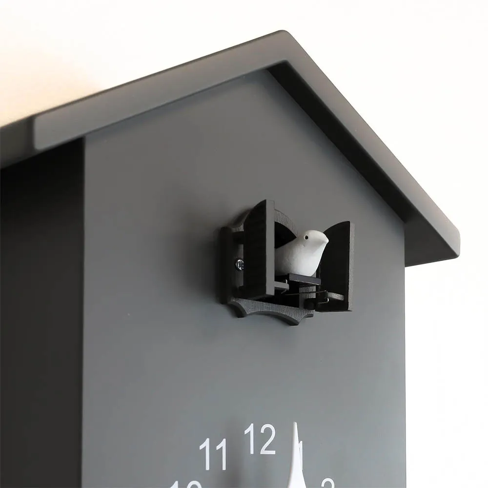 Walplus Cuckoo Window Clock with Removable Pendulum - Grey