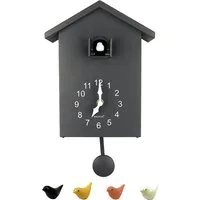 Walplus Cuckoo Window Clock with Removable Pendulum - Grey
