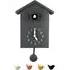 Walplus Cuckoo Window Clock with Removable Pendulum - Grey
