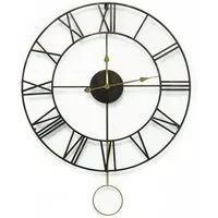 Walplus Large Roman Numeral Pendulum Wall Clock - Gold