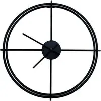 Walplus Larrys Round Wall Clock 50cm - Black
