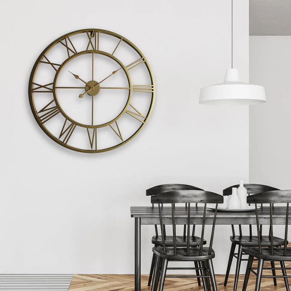 Walplus Round Wall Clock - Gold