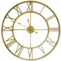 Walplus Round Wall Clock - Gold