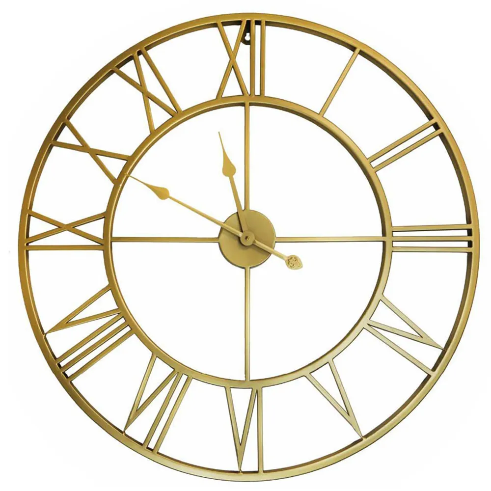 Walplus Round Wall Clock - Gold image