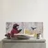 Banksy Inspired Bear Glass Bathroom Splashback - Multi