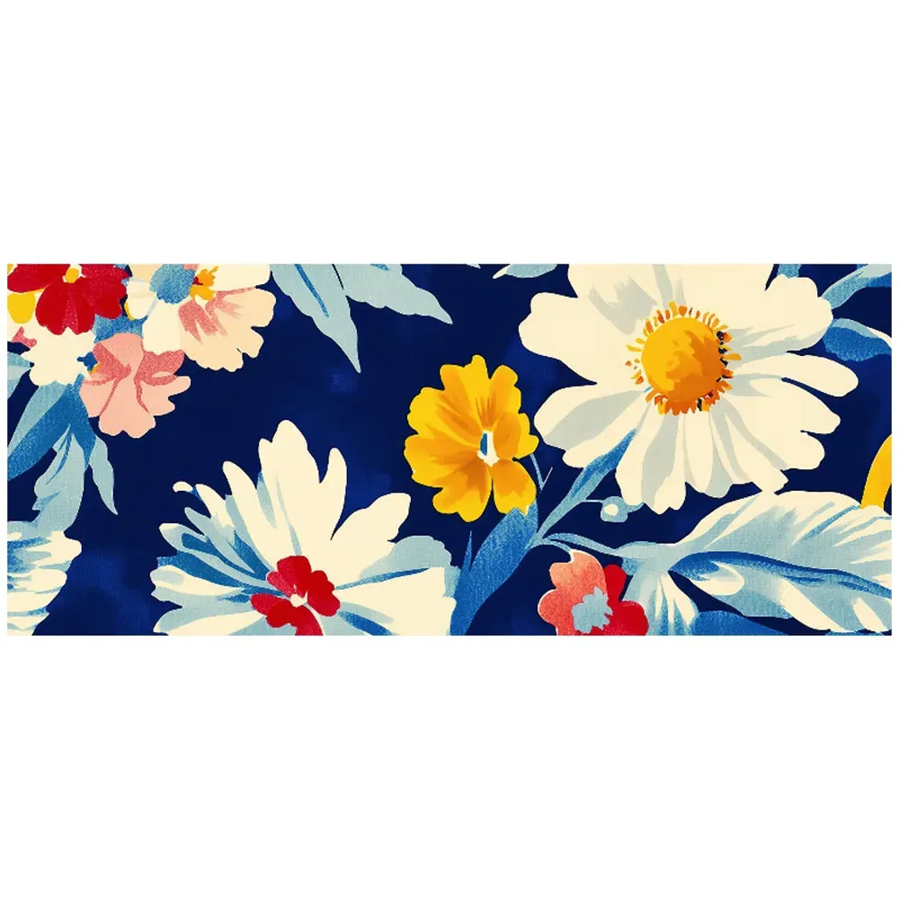 Bright Spring Flowers Glass Bathroom Splashback - Multi
