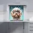 Cavapoo Dog with Glasses Kitchen Splashback - Multi, Glass