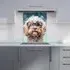 Cavapoo Dog with Glasses Kitchen Splashback - Multi, Glass